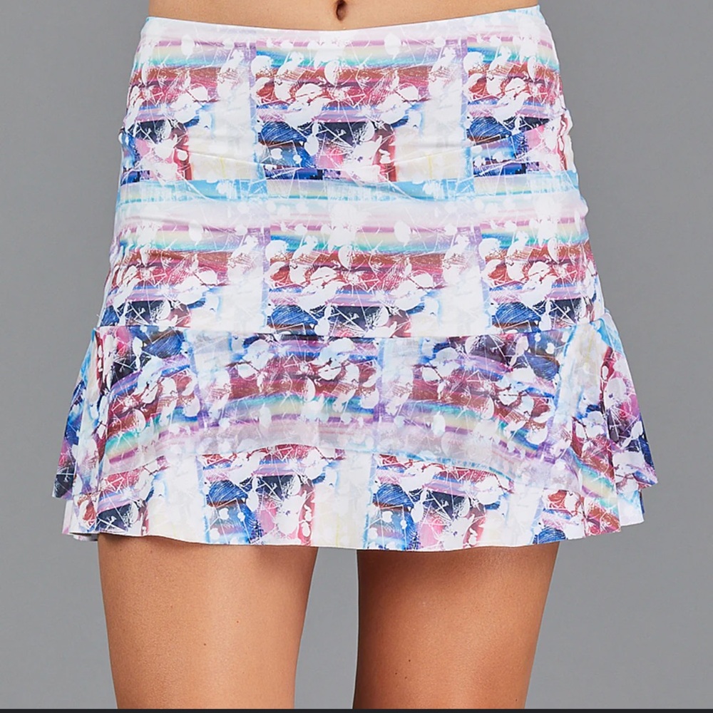 Denise Cromwall Women’s Juliette Two Tier 15” Skort Size Medium Multicolor